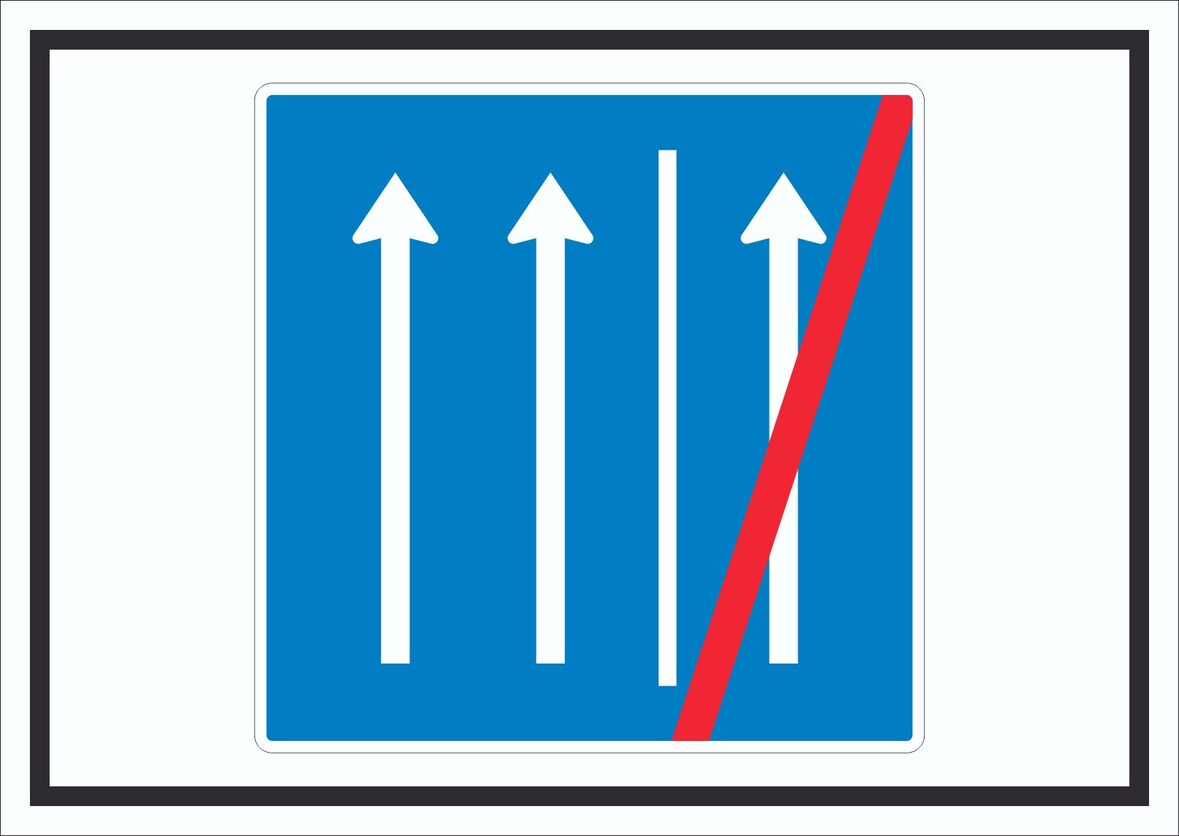 Schild Seitenstreifen nicht mehr befahren Symbol A6 Rückseite selbstklebend
