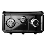 thumbnail of Fogareiro a Gás SOGO COC-SS-10237; 3 queimadores; Botão ON/OFF e controlo de chama;  2x 2,2 kW + 1x1,1 Kw; Com tampa; Exclusivo a uso externo