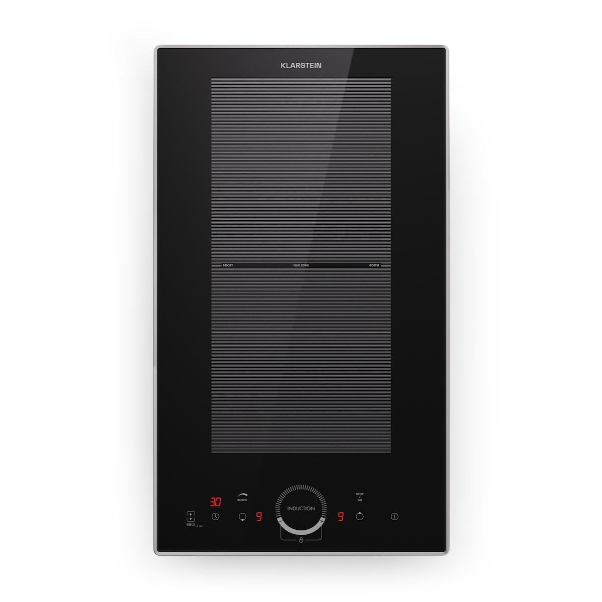 Klarstein Delicatessa Domino Prime Einbaukochfeld Induktion 2 Zonen 3500W Autark Schwarz