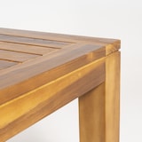 thumbnail of Mesa de exterior em madeira de teca de 180 cm, retangular, madeira de teca de grau A, tamanho: 180x100x76 cm