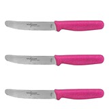 thumbnail of 3er Mojawo Frühstücksmesser Tafelmesser Brötchenmesser Solingen Pink