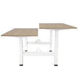 thumbnail of Elektrisch verstelbaar duo bureau - 180x80 cm - Two dual motor - Wit / Eiken