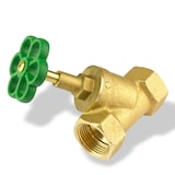 thumbnail of Messing Absperrventil 1 Zoll DN25 Schrägsitzventil Absperrhahn Freistromventil