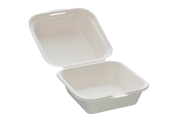 METRO Professional Caixa para hambúrguer, bagaço, 15.5 x 14.8 x 8 cm, 800 ml, branco, 50 unidades