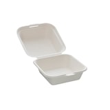 thumbnail of METRO Professional Hamburgerbox, bagasse, 15,5 x 14,8 x 8 cm, 800 ml, wit, 50 stuks
