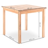thumbnail of Gartentisch Teakholz 80 x 80 cm, Teakholz-Esstisch, 75 cm hoch, langlebig, massiv & robust, Raburg