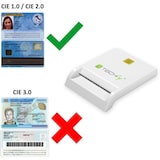 thumbnail of Techly Compact Smart Card Reader/Writer USB2.0 White I-CARD CAM-USB2TY Smart-Card-Lesegerät Drinnen USB Weiß