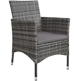 thumbnail of tectake Conjunto de ratán 8+1 ALMANSA  gris jaspeado/gris - 404328