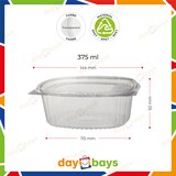 thumbnail of DayBays 6000 Stk. Klappschale Oval 375 ml VP 144x115x50 mm RPET Transparent mit anhängendem Deckel