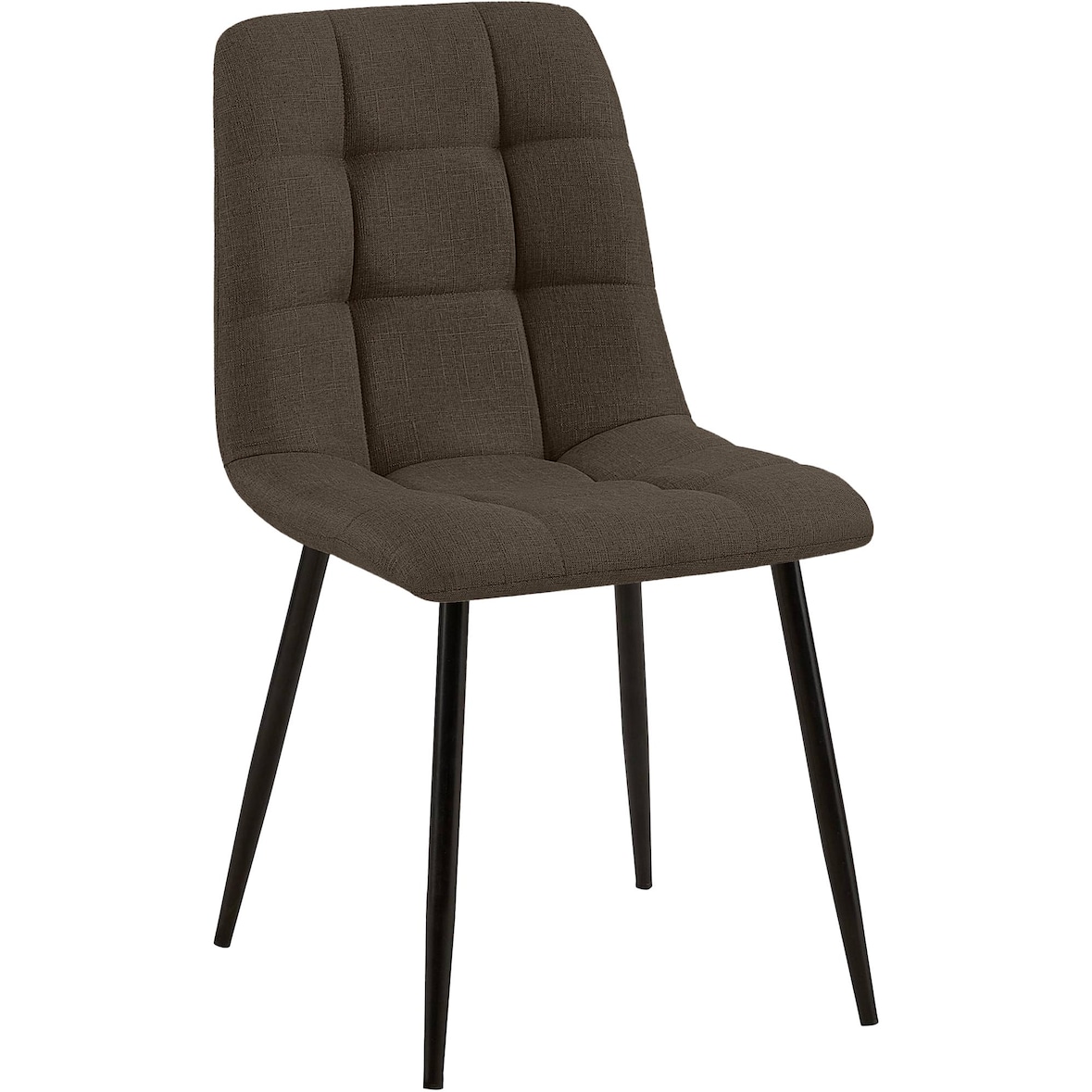 CHEFGASTRO Esszimmerstuhl IOWA Stoff HxBxT 84x45x55cm Braun Küchenstuhl