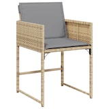 thumbnail of vidaXL 5-teiliges Gartentisch-Set mit Kissen in Beige aus Poly-Rattan