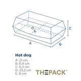 thumbnail of Bandejas "Thepack" para cachorros quentes 230 G/M2 23,2X9X6,3 Cm Cartão canelado Nano-Micro preto (450 unid.)