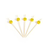 thumbnail of Picker aus Bambus mit Smiley, 120 mm, 150 Stück