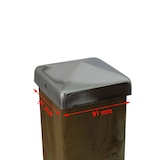 thumbnail of 25x Pfostenkappe Edelstahl 91 mm Pyramide Abdeckkappe für Pfosten 9 x 9 cm