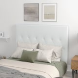 thumbnail of Cabecero de cama 160 cm cabezal de cama tapizado en PU 2 formas de uso vertical o montado a la pared cabecero para dormitorio blanco