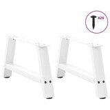 thumbnail of vidaXL Couchtischbeine A-Form 2 Stk. Weiß 70x(30-31) cm Stahl