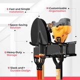 thumbnail of TOJ Living Werkzeughalter – 3 Schienen und 6 Haken – 120 cm – Metall – Mattschwarz – Besenhalter