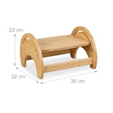 thumbnail of Relaxdays Toilettenhocker, verstellbar, Stuhlgang Unterstützung, WC Hocker Erwachsene, Bambus, HxBxT: 23x36x32 cm, natur