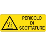 thumbnail of cartello alluminio 333x125 mm pericolo di scottature