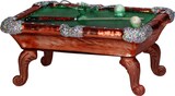 thumbnail of Christbaumschmuck Glas 11,4cm Billardtisch Figur Handbemalt & mit Glitzer Weihnachtsbaum Anhänger Weihnachten Weihnachtsbaumschmuck Billard Braun Grün