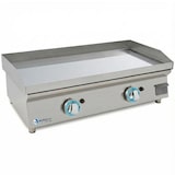 thumbnail of LUX WORLDMAI Gas-Grillplatte 80 cm aus Hartchrom mit Spritzschutz für die Gastronomie. INOX-Grillplatte für Bar- und Restaurantküchen.