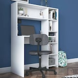 thumbnail of Dmora Scrivania Dghin, Scrittoio multiuso, Tavolo per ufficio porta PC, Piano di lavoro, 113x40h142 cm, Bianco