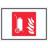 thumbnail of Fahrbarer Feuerlöscher Symbol Aufkleber A8 (52x74mm)
