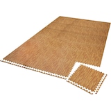 thumbnail of tectake Ensemble de 24 dalles carrées EVA - Tapis de sol et de sport - Set de 24 imprimé bois