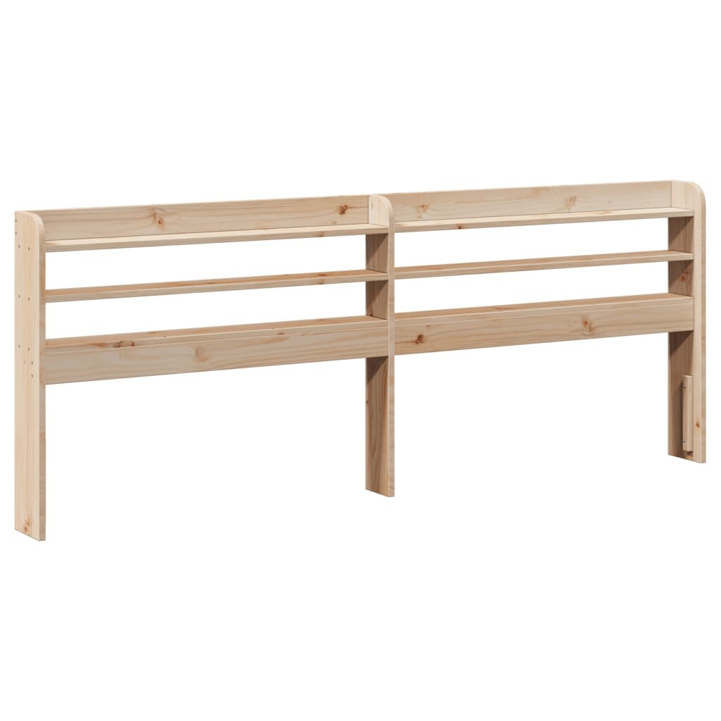 vidaXL Kopfteil mit Ablagen 180 cm Massivholz Kiefer