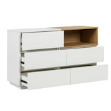 thumbnail of Sideboard MELMO S 120x40x76 cm 5 Schubladen weiß/eiche hjh LIVING