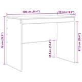 thumbnail of Bureau Gris béton 100 x 50 x 76 cm Modèle Riviera Vent