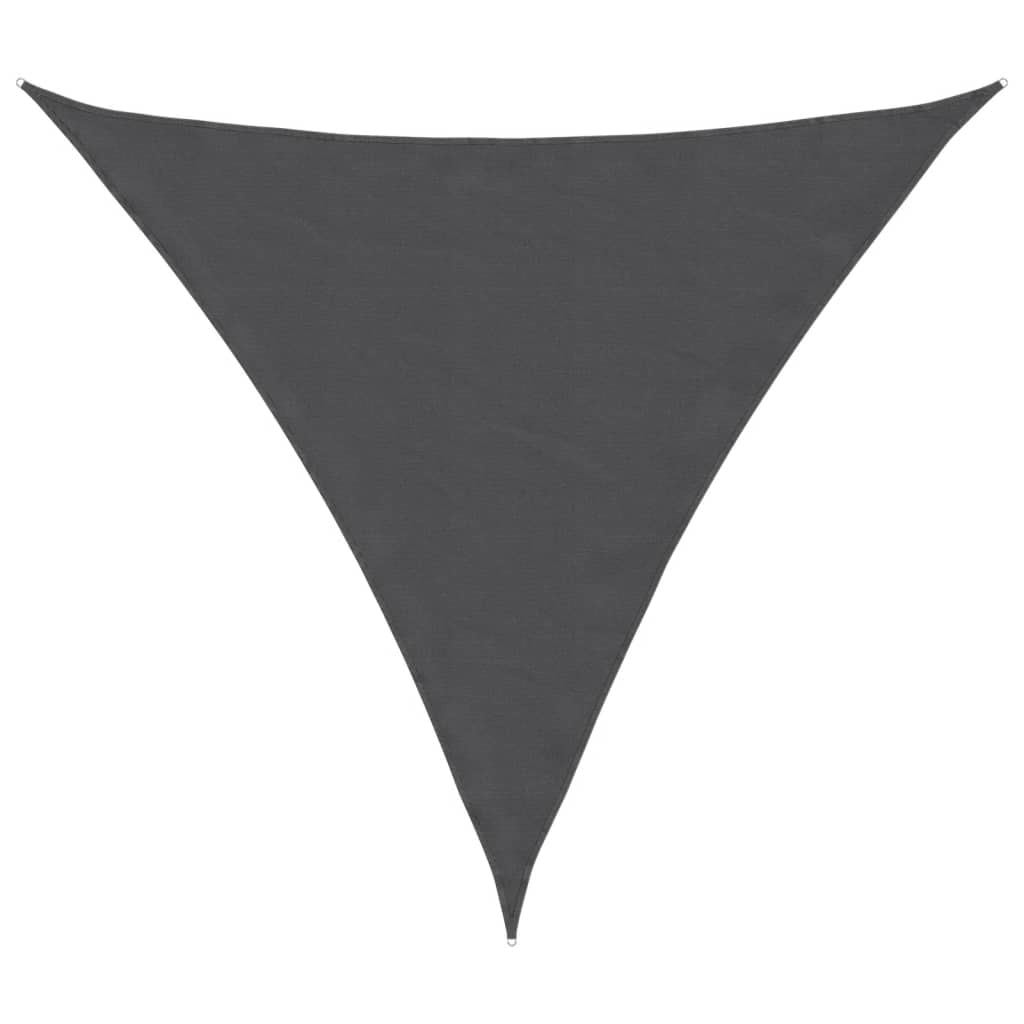 Toldo de vela triangular tela Oxford gris antracita 3x3x3 m