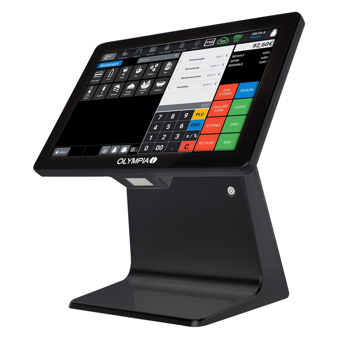Olympia TS10 Allrounder Touch Scan Handel Gastro schwarz