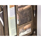 thumbnail of Greenburry Schreibmappe Leder braun antik Konferenzmappe Orgamappe mit Reißverschluss Vintage 1721A-25