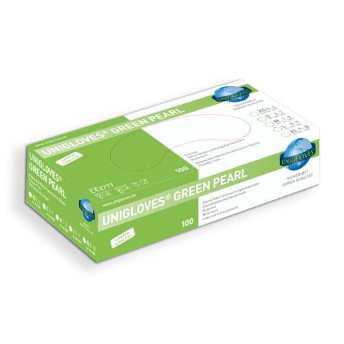 Unigloves GREEN PEARL Nitrilhandschuh puderfrei XL | VE= 10 x 100   : XL