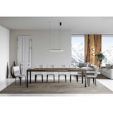 thumbnail of Uitschuifbare tafel 90x160/420 cm Everyday Evolution Walnoot Antraciet frame