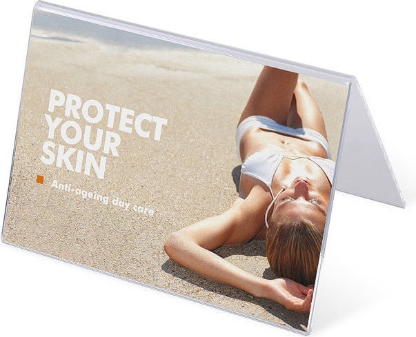 Showdown Displays Acrylaufsteller A-Form DIN A6 quer