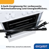 thumbnail of Exquisit ECM 6-4 Elektro-Standherd | Ober-/Unterhitze | Grill | Multifunktion | Backofen-Volumen: 61 l | EEK:  A | Weiß