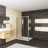 thumbnail of AICA Mampara de ducha corredera+panel lateral,vidrio templado 5mm,(1561-1601)x(880-900)x1850mm