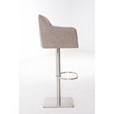 thumbnail of Barhocker Damaso Stoffbezug terrabraun/edelstahl