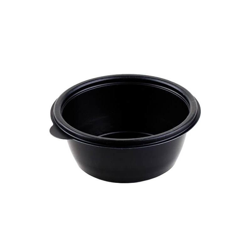 500x Schale, PP, schwarz, rund, 375ml