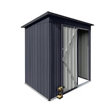 thumbnail of Gerätehaus S– verzinktes Metall in Anthrazit| Inkl. Schloss & Werkzeughaken | wetterfester Geräteschuppen, Gartenhaus