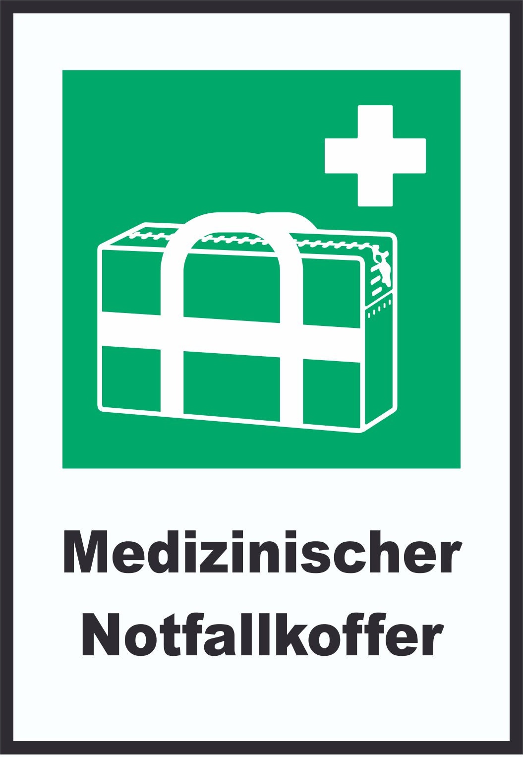 Medizinischer Notfallkoffer A1 (594x841mm) Schild