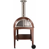 thumbnail of MF - Horno de leña exterior para pizzas y pan modelo Chef Junior imitación óxido con mesa para uso en jardín