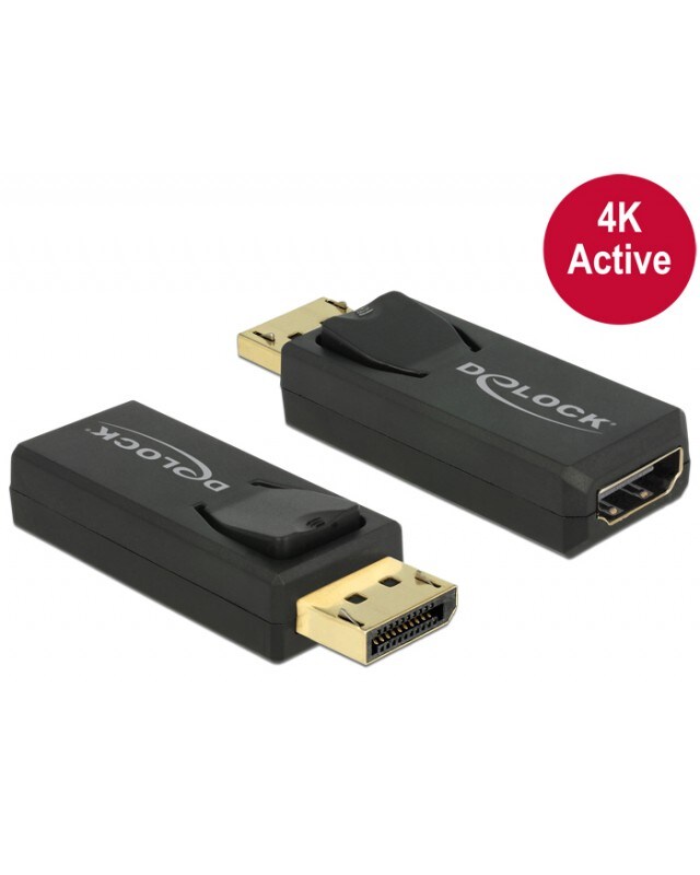 Delock Video- / Audio-Adapter DisplayPort / HDMI M 19-polig W 1.2 Schwarz