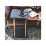 thumbnail of Yamazaki Beistelltisch Sofatisch Nachttisch 35x55x35cm Metallkorpus in schwarz und Holzbeine