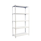 thumbnail of Scaffale metallico senza viti Simonclick 5 ripiani. Colore bianco/bianco 1800x800x300 mm