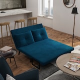 thumbnail of HOMCOM sofá cama convertible 3 en 1 sillón cama de 2 plazas plegable con respaldo ajustable de 5 niveles y 2 almohadas acolchadas 102x73x81 cm