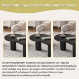 thumbnail of Couchtisch Wolkenform 107x66x41 cm Schwarz mit MDF Tischplatte und PVC Beinen, Filzgleiter, moderner Wohnzimmertisch pflegeleicht