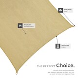 thumbnail of tectake Polyethylen Sonnensegel quadratisch beige - 3.6 x 3.6 m beige